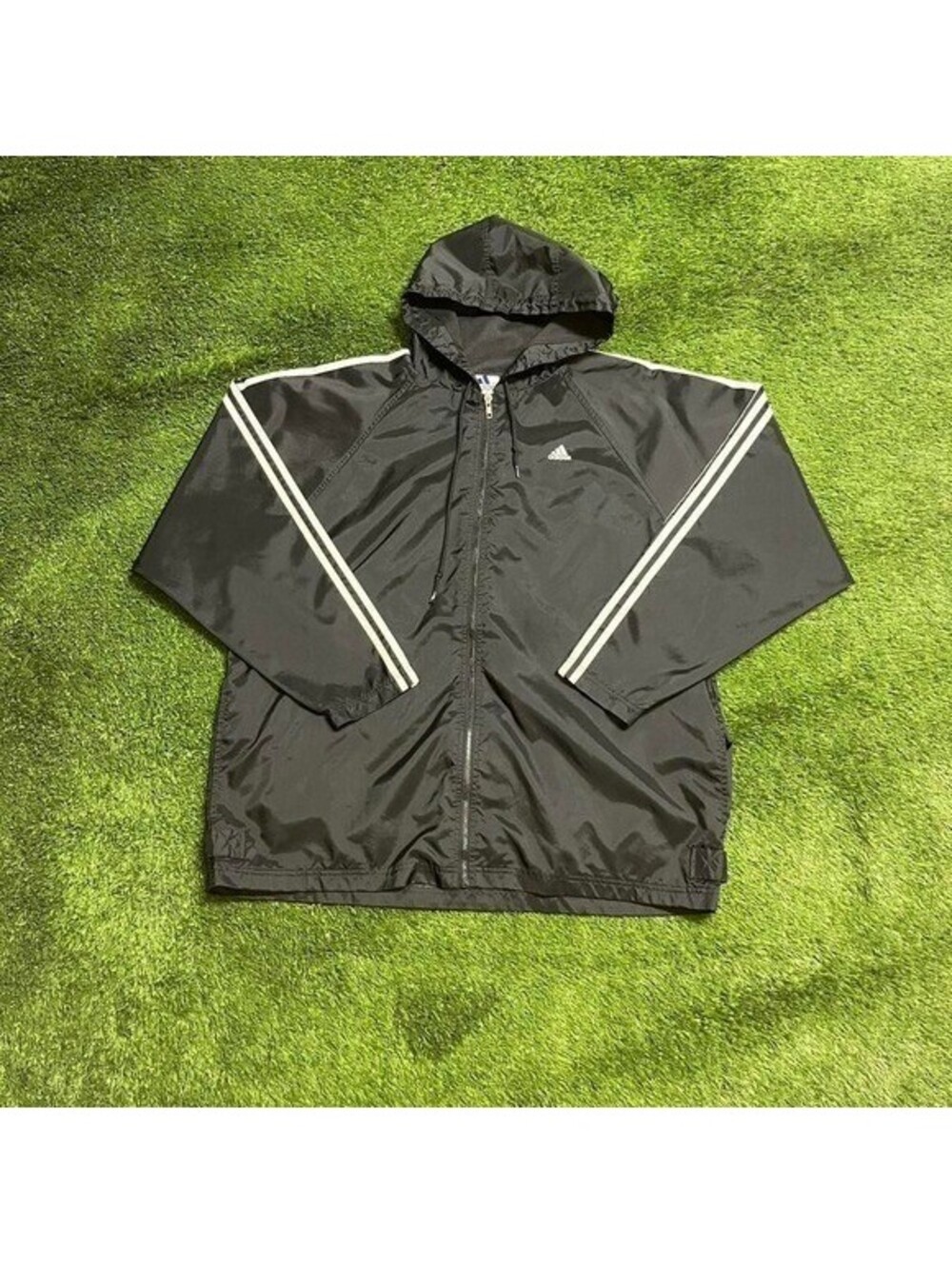 Vintage Black Adidas windbreaker jacket